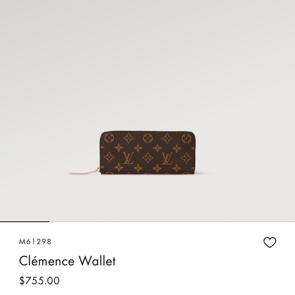 Louis Vuitton Clemence wallet in monogram rose ballerine interior - Picture 2 of 6